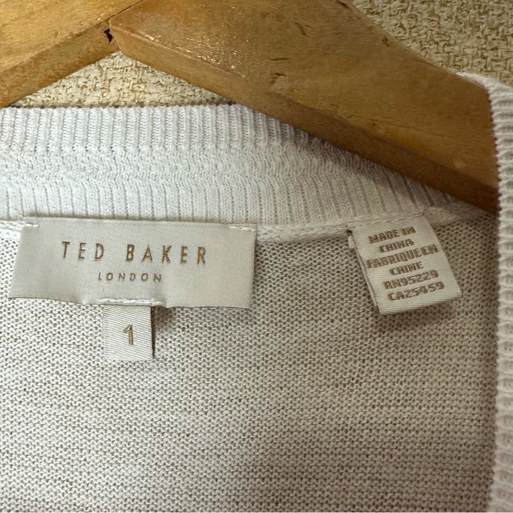 Ted Baker Zorina Paisley Print Cardigan Size 1 - Picture 3 of 5